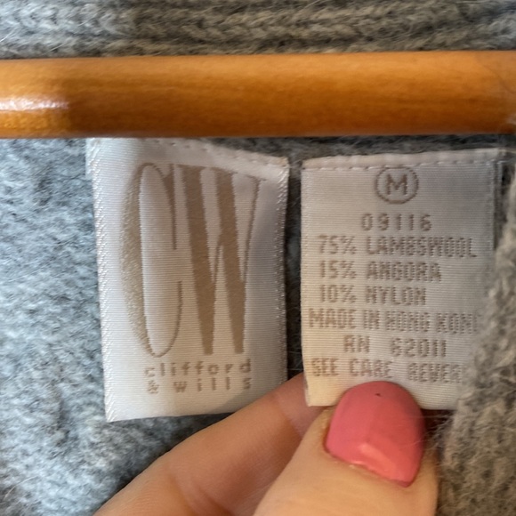 CW Clifford and Wills cable knit wool and angora sweater - Picture 3 of 3